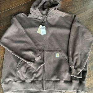 NWT❤️Men’s Carhartt full zip hooded sweatshirt jacket.